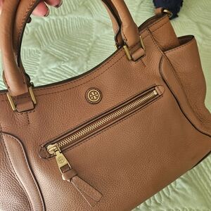 Tory Burch Brown Leather Satchel